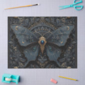Ornate Dark Blue Butterfly with Gold Filigree  Seidenpapier (Basteln)