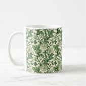 Ornate dark green acanthus leaves pattern kaffeetasse (Links)