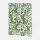 Ornate dark green acanthus leaves pattern ornament aus glas (Vorderseite links)