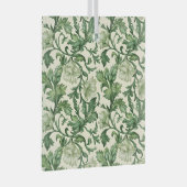 Ornate dark green acanthus leaves pattern ornament aus glas (Vorderseite Rechts)