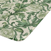 Ornate dark green acanthus leaves pattern schneidebrett (Ecke)