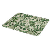 Ornate dark green acanthus leaves pattern schneidebrett (Ecke)