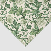 Ornate dark green acanthus leaves pattern seidenpapier (Ausschnitt)