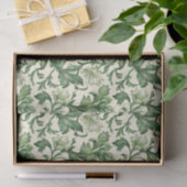 Ornate dark green acanthus leaves pattern seidenpapier (Geschenk)