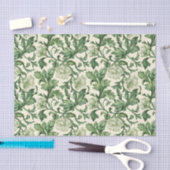 Ornate dark green acanthus leaves pattern seidenpapier (Handwerk)