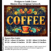 Ornate Distressed Coffee Typography FA1 Decoupage Seidenpapier