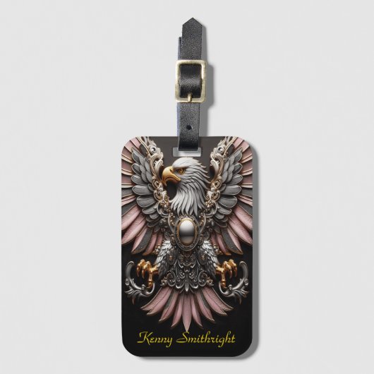 Ornate Eagle Skulptur Gepäckanhänger (Vorderseite Vertikal)