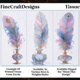 Ornate Elegant Quill & Inkwell Trio EQ2L Decoupage Seidenpapier