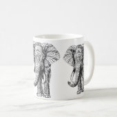 Ornate Elephant Kaffeetasse (VorderseiteRechts)