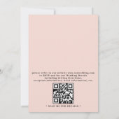 Ornate Embossed Graceful Bloom QR Code Wedding Einladung (Rückseite)
