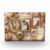 Ornate Floral Frames with Soft Gold Botanical Glow Fotoblock (Vorderseite)