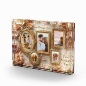 Ornate Floral Frames with Soft Gold Botanical Glow Fotoblock (Rechts)