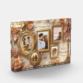 Ornate Floral Frames with Soft Gold Botanical Glow Fotoblock (Links)