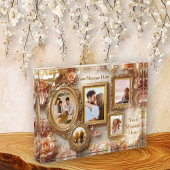 Ornate Floral Frames with Soft Gold Botanical Glow Fotoblock