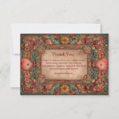 Ornate Floral Heart Valentine Party Dankeskarte (Vorderseite)