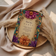 Ornate Floral Mardi Gras Masquerade