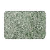 Ornate floral pattern of white flowers & leaves badematte (Vorderseite)