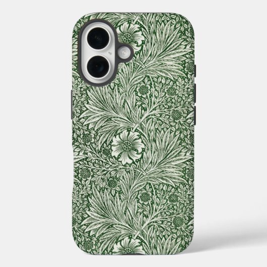 Ornate floral pattern of white flowers & leaves Case-Mate iPhone hülle (Rückseite)