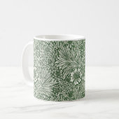 Ornate floral pattern of white flowers & leaves kaffeetasse (Vorderseite Links)