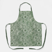 Ornate floral pattern of white flowers & leaves schürze (Vorderseite)