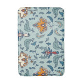 Ornate floral pattern on a pale blue background badematte (Vorderseite Vertikal)