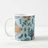 Ornate floral pattern on a pale blue background kaffeetasse (Links)