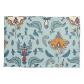 Ornate floral pattern on a pale blue background kissenbezug (Rückseite-Links)