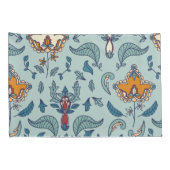 Ornate floral pattern on a pale blue background kissenbezug (Rückseite-Rechts)