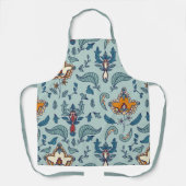 Ornate floral pattern on a pale blue background schürze (Vorderseite)
