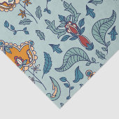 Ornate floral pattern on a pale blue background seidenpapier (Ausschnitt)