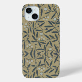 Ornate floral pattern with dark blue vines  Case-Mate iPhone hülle