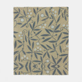 Ornate floral pattern with dark blue vines  fleecedecke (Vorderseite)