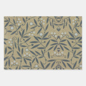 Ornate floral pattern with dark blue vines  geschenkpapier set (Vorderseite)