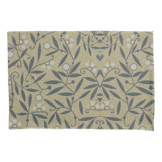 Ornate floral pattern with dark blue vines  kissenbezug (Vorderseite-Links)