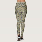 Ornate floral pattern with dark blue vines  leggings (Rückseite)