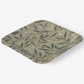 Ornate floral pattern with dark blue vines  pappteller (Gewinkelt)