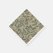 Ornate floral pattern with dark blue vines  serviette (Ecke)