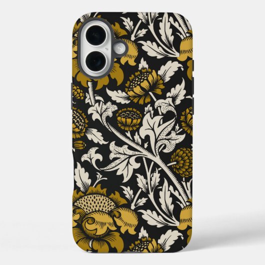 Ornate floral pattern with large gold flowers  Case-Mate iPhone hülle (Rückseite)