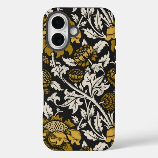 Ornate floral pattern with large gold flowers  Case-Mate iPhone hülle (Rückseite)