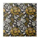 Ornate floral pattern with large gold flowers fliese (Vorderseite)