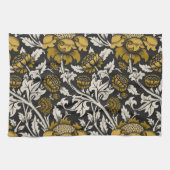 Ornate floral pattern with large gold flowers  geschirrtuch (Horizontal)