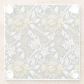 Ornate floral pattern with large gold flowers  glasuntersetzer (Rückseite)