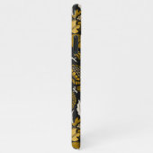 Ornate floral pattern with large gold flowers  iPhone hülle (Rechte Seite)