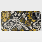 Ornate floral pattern with large gold flowers  iPhone hülle (Rückseite (Horizontal))