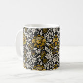 Ornate floral pattern with large gold flowers  kaffeetasse (Vorderseite Links)