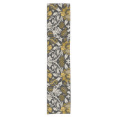Ornate floral pattern with large gold flowers kurzer tischläufer (Vorderseite)