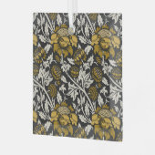 Ornate floral pattern with large gold flowers  ornament aus glas (Vorderseite links)