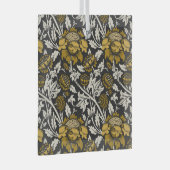 Ornate floral pattern with large gold flowers  ornament aus glas (Vorderseite Rechts)