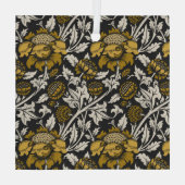 Ornate floral pattern with large gold flowers  ornament aus glas (Rückseite)