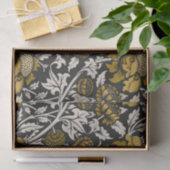 Ornate floral pattern with large gold flowers  seidenpapier (Geschenk)